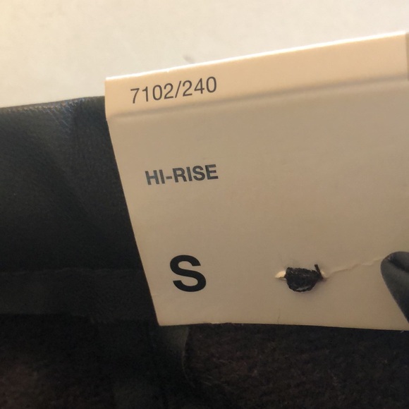 Zara BNWT black leather high rise leggings size small S - Picture 8 of 8